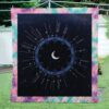 Hippie And Moon 3D Quilt  Quilt